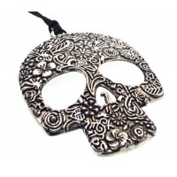 Large Antique Style Candy Skull Pendant